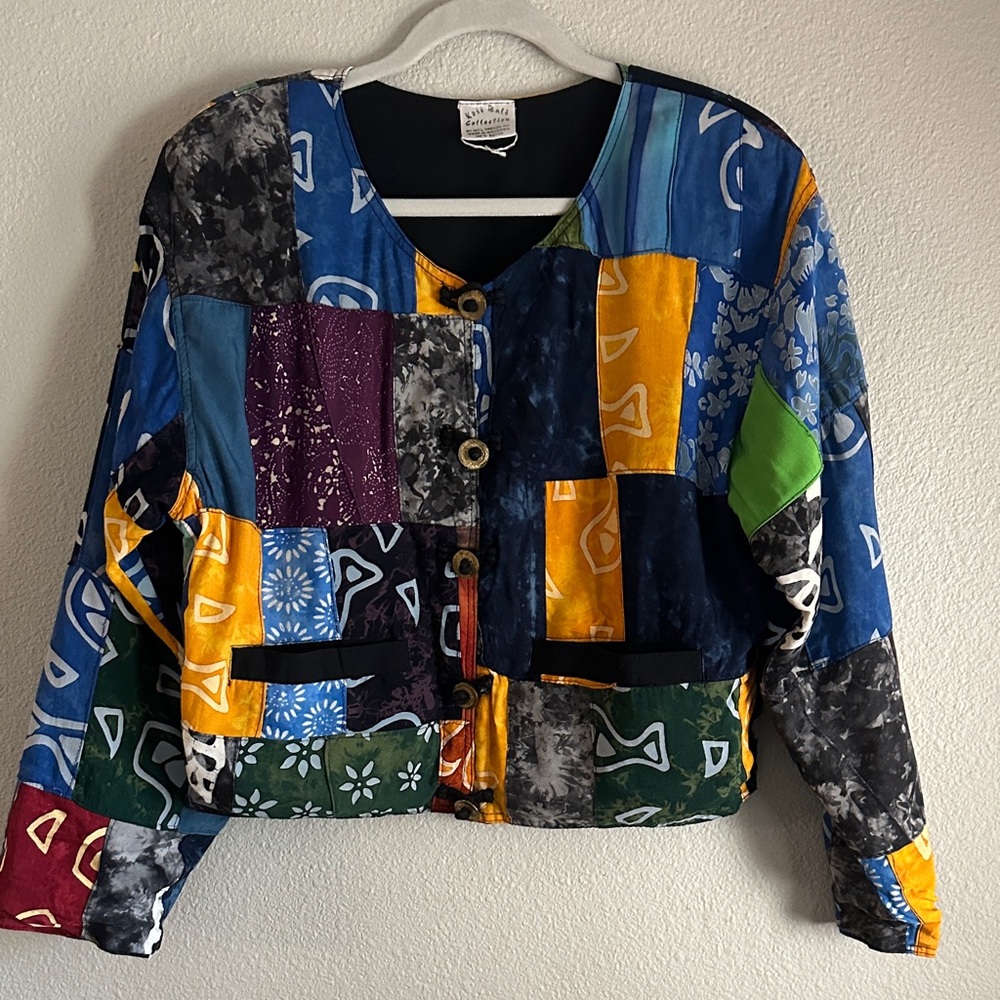 Colorful Art Deco Patchwork Blazer